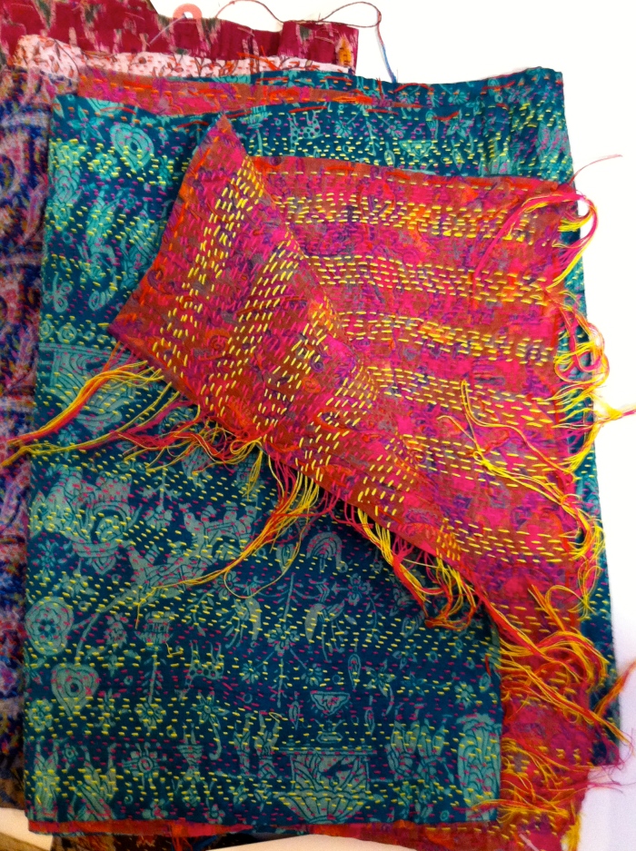 Color Loom - Ghudri Scarves - more two-sided marvels