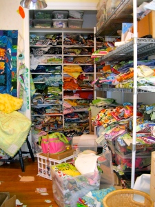 Floor to Ceiling Fabric Storage System