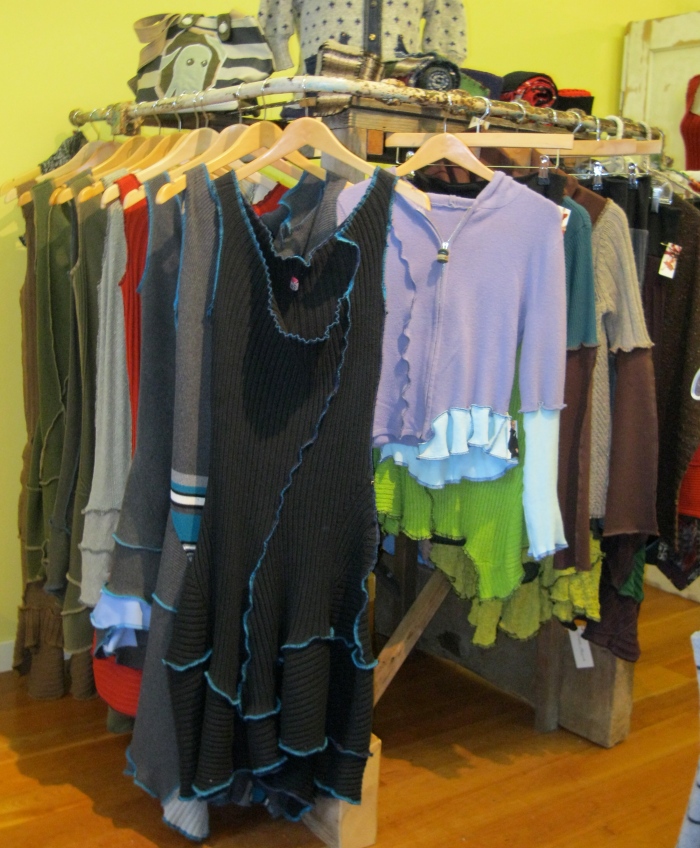 Dresses and sweaters from Miranda Caroligne