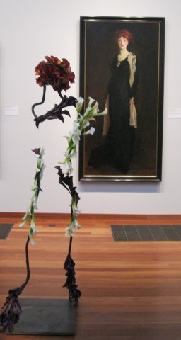Robert Henri painting and a silhouette bouquet